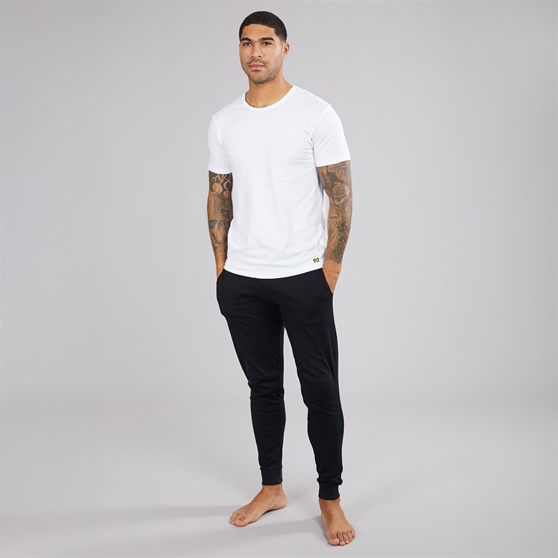 Lyle And Scott Vintage Mens Basic Three Pack Loungewear T-Shirts White/Olive/Gunmetal