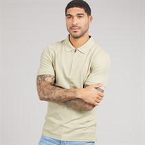 Lyle And Scott Vintage Mens Ottoman Half Zip Polo Shirt Grey Taupe