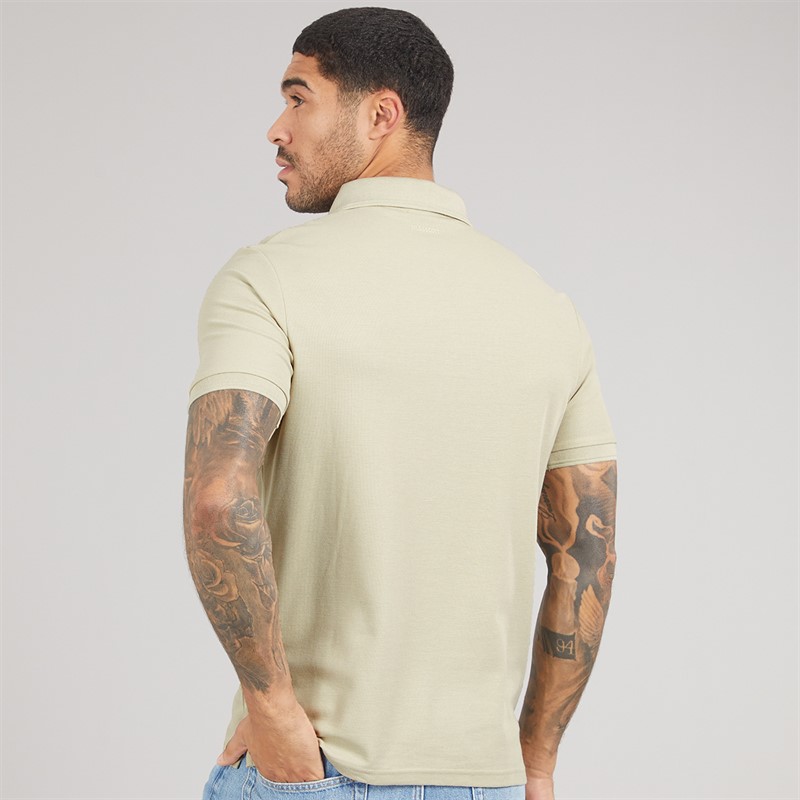 Lyle And Scott Vintage Mens Ottoman Half Zip Polo Shirt Grey Taupe