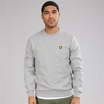 Lyle And Scott Vintage Mens Crew Neck Sweatshirt Mid Grey Marl
