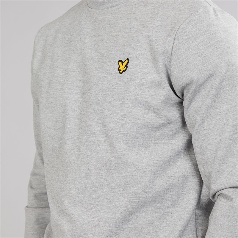Lyle And Scott Vintage Mens Crew Neck Sweatshirt Mid Grey Marl