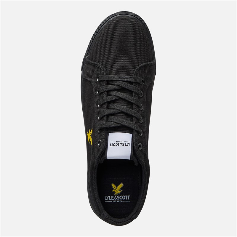 Lyle And Scott Vintage Mens Halket Trainers Black Mono
