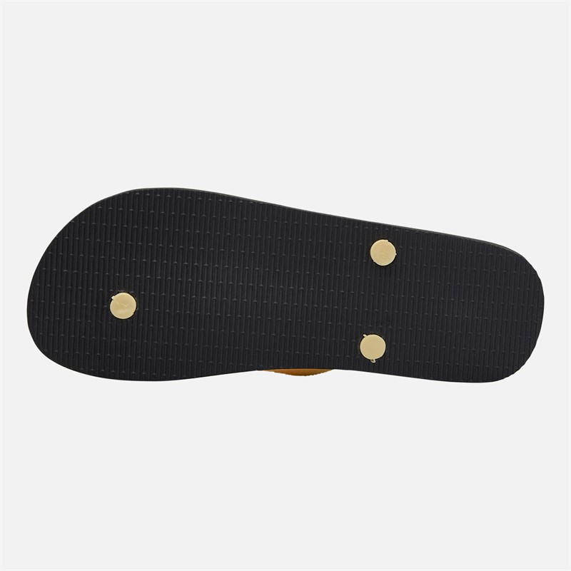 Lyle And Scott Vintage Mens Sand Flip Flops Black/Gold