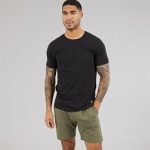 Lyle And Scott Vintage Mens Charlie T-Shirt And Shorts Loungewear Set Black/Beetle