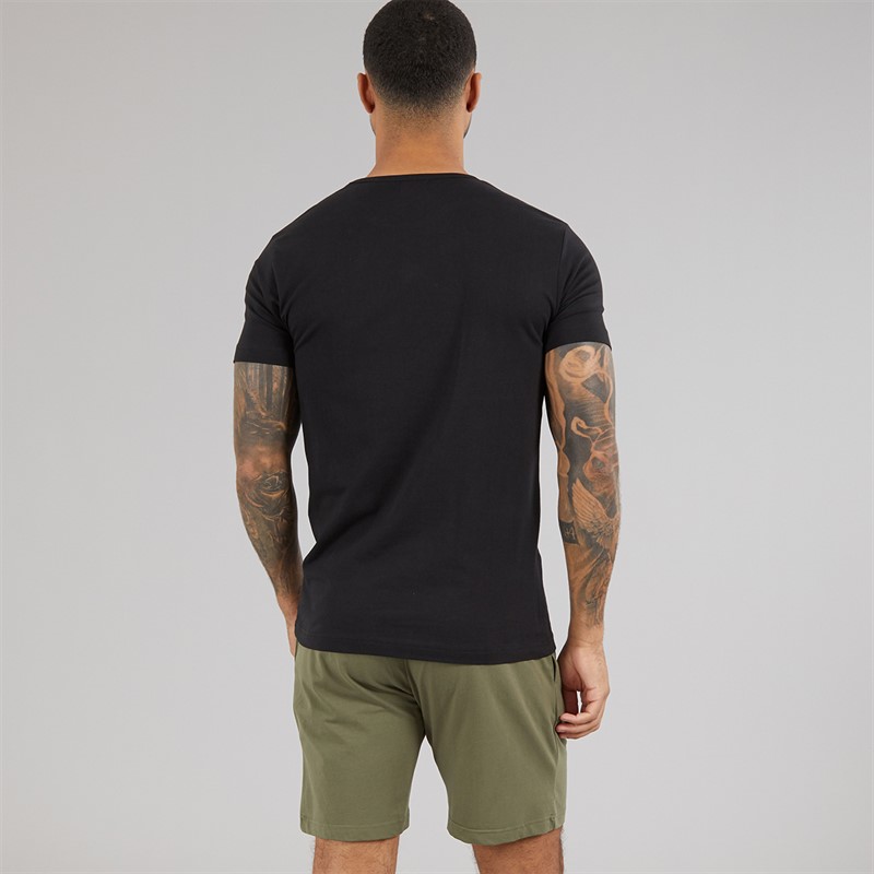 Lyle And Scott Vintage Mens Charlie T-Shirt And Shorts Loungewear Set Black/Beetle