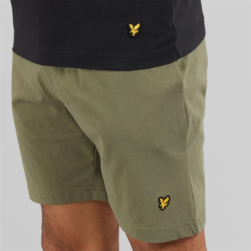 Lyle And Scott Vintage Mens Charlie T-Shirt And Shorts Loungewear Set Black/Beetle