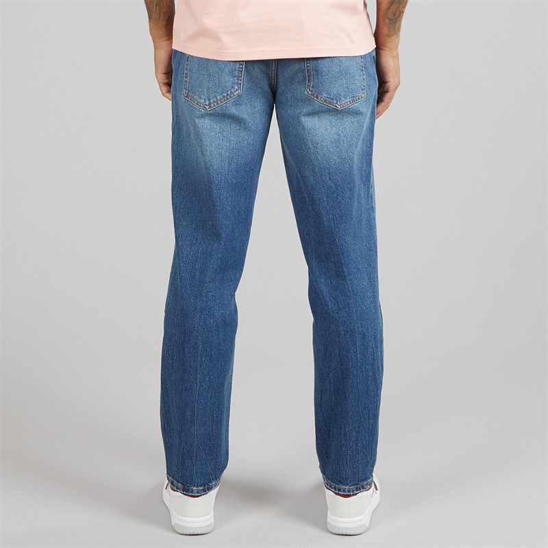 Lyle And Scott Vintage Mens Tapered Jeans Stone Wash Blue