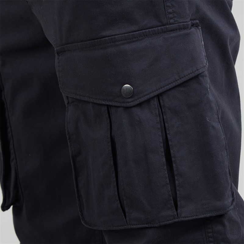 Lyle And Scott Vintage Mens Patch Pocket Cargo Trousers Dark Navy