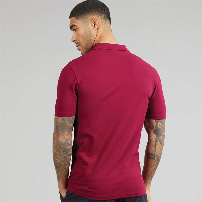 Lyle And Scott Vintage Mens Polo Shirt Rich Burgundy