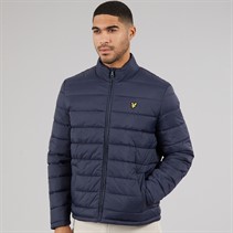 Lyle And Scott Vintage Mens Quilted Puffer Coat Blue Night