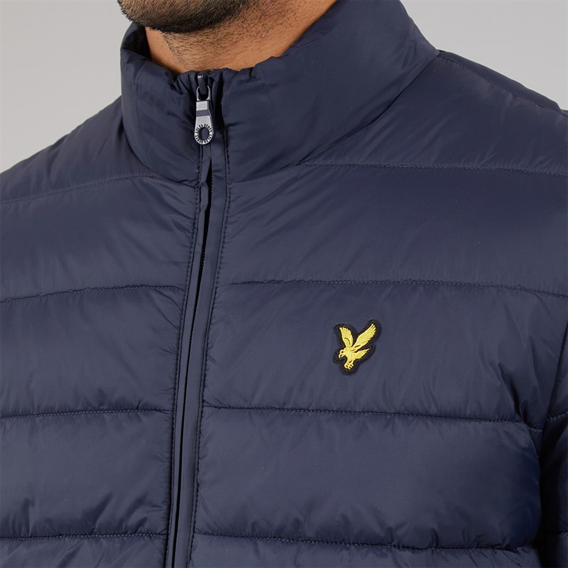 Lyle And Scott Vintage Mens Quilted Puffer Coat Blue Night