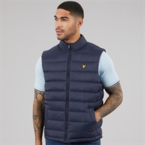 Lyle And Scott Vintage Mens Quilted Puffer Gilet Blue Night