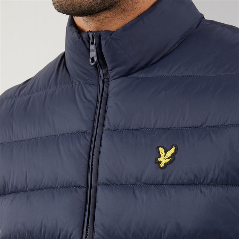 Lyle And Scott Vintage Mens Quilted Puffer Gilet Blue Night