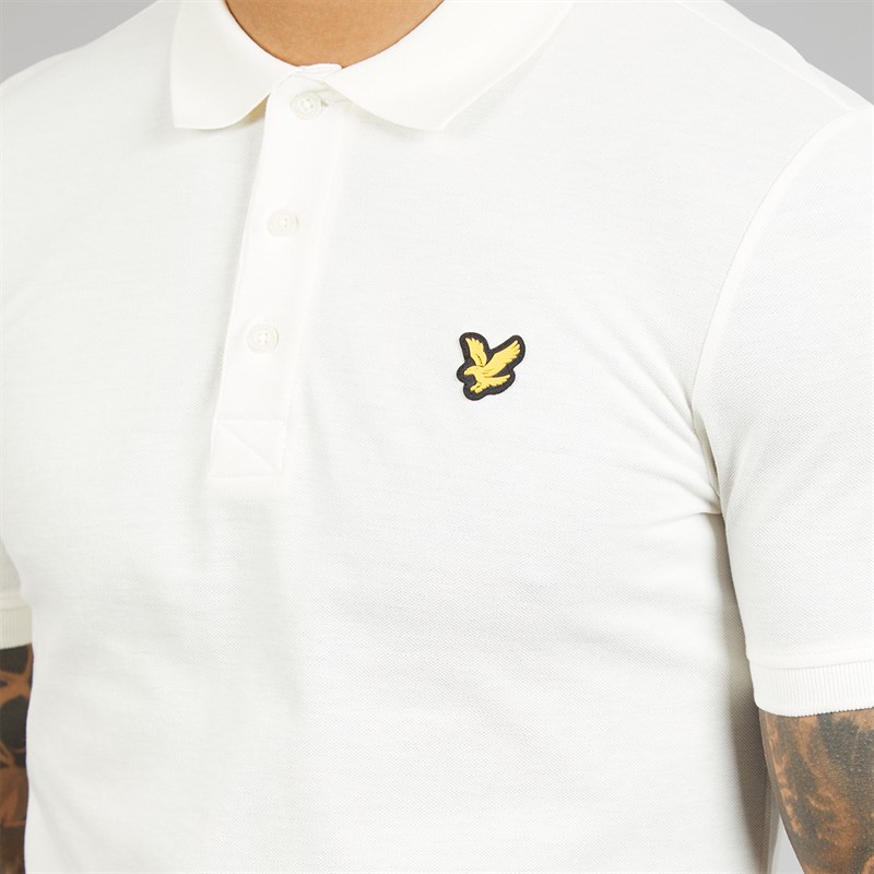 Lyle And Scott Vintage Mens Polo Shirt Chalk