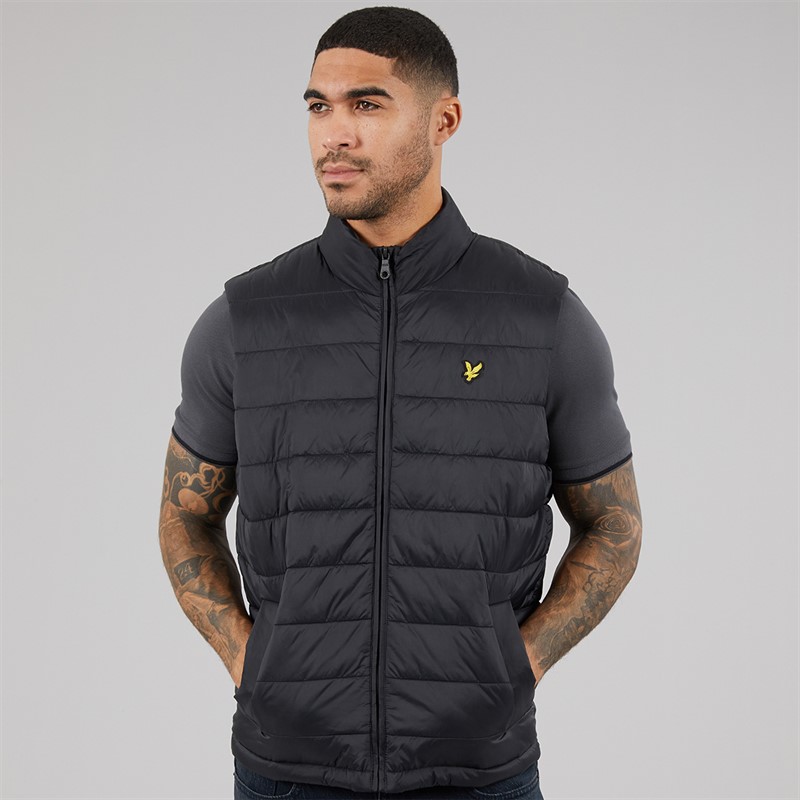 Lyle And Scott Vintage Mens Quilted Puffer Gilet Saddle
