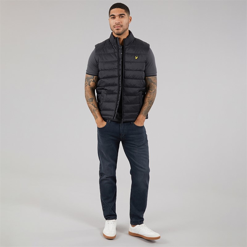 Lyle And Scott Vintage Mens Quilted Puffer Gilet Saddle