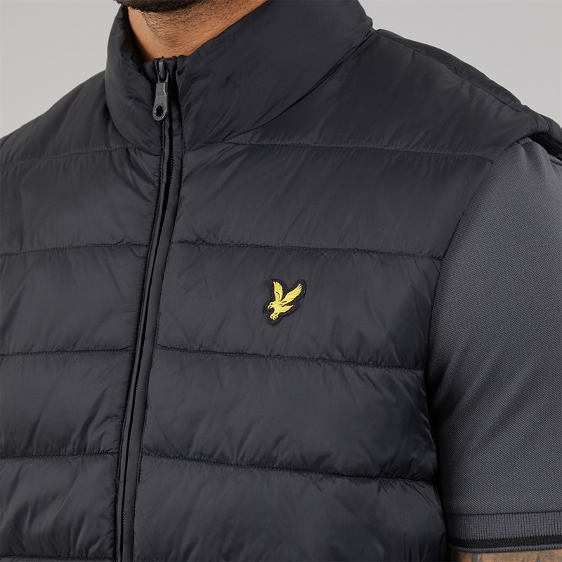 Lyle And Scott Vintage Mens Quilted Puffer Gilet Saddle