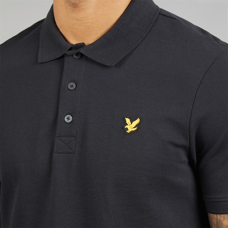 Lyle And Scott Vintage Mens Polo Shirt True Black