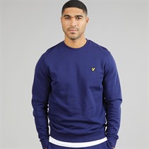 Lyle And Scott Vintage Mens Crew Neck Sweatshirt Deep Indigo