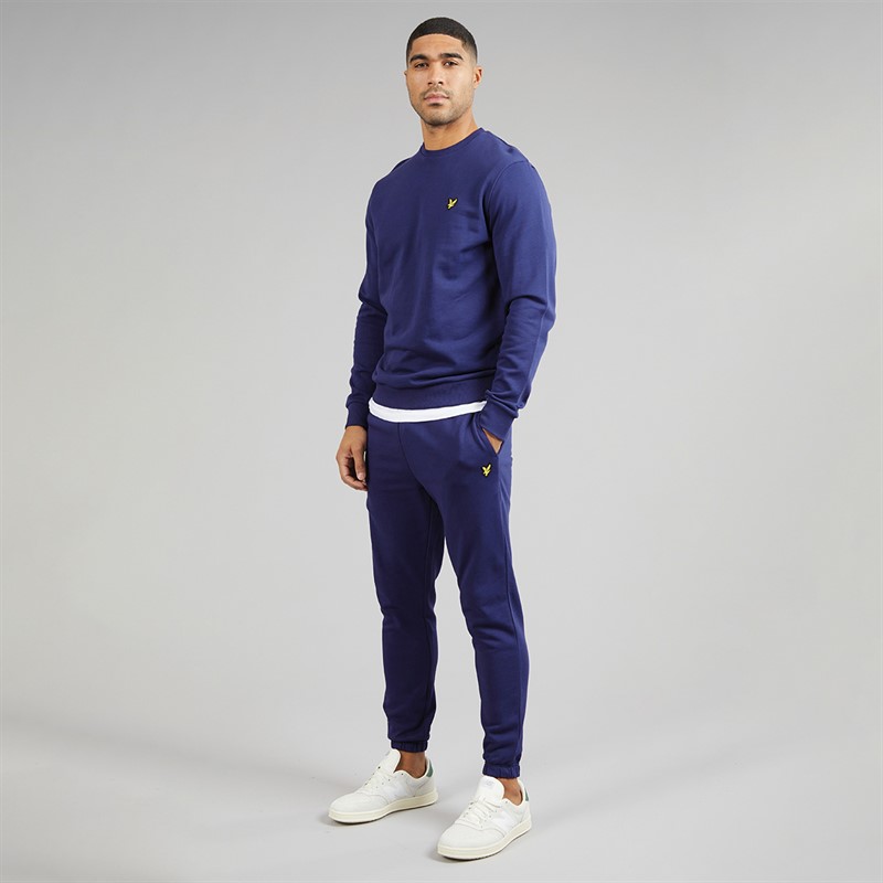 Lyle And Scott Vintage Mens Crew Neck Sweatshirt Deep Indigo