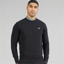 Lyle And Scott Vintage Mens Crew Neck Sweatshirt True Black