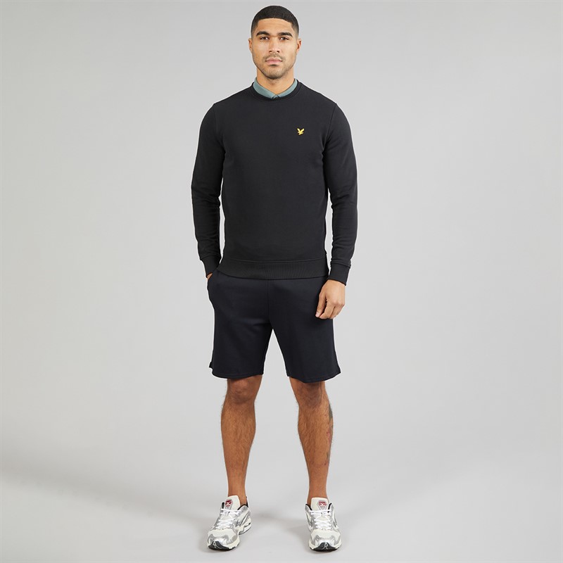 Lyle And Scott Vintage Mens Crew Neck Sweatshirt True Black