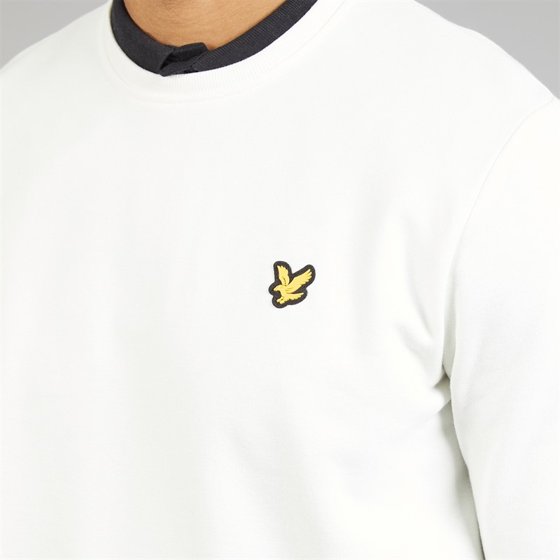 Lyle And Scott Vintage Mens Crew Neck Sweatshirt Chalk