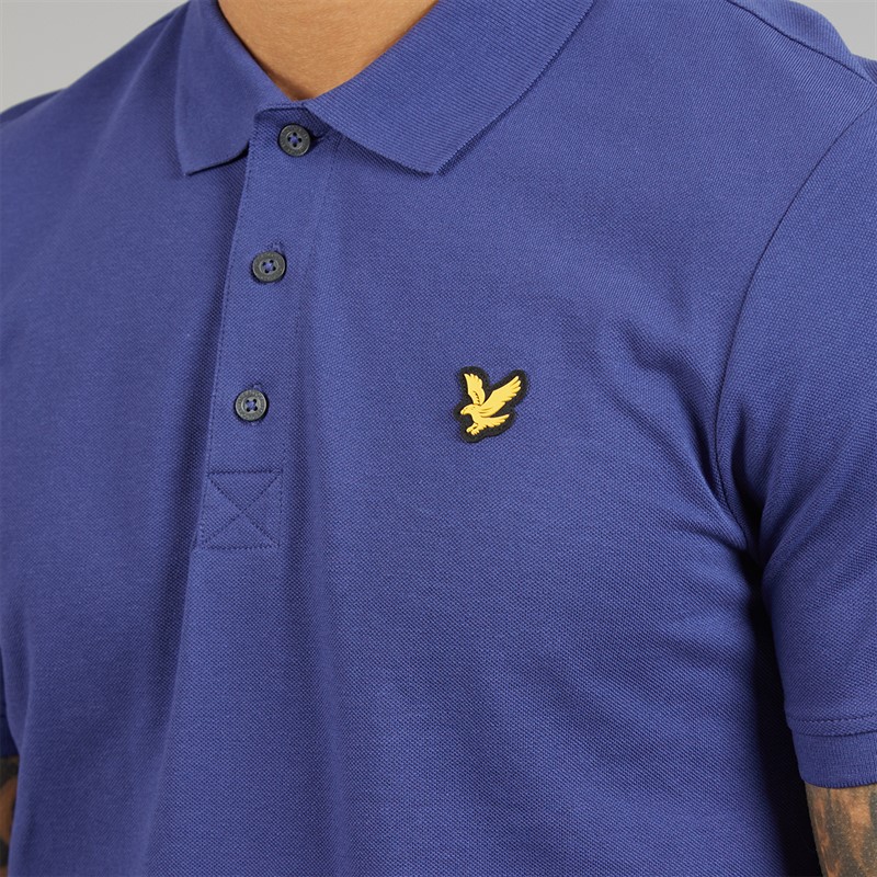 Lyle And Scott Vintage Mens Polo Shirt Deep Indigo