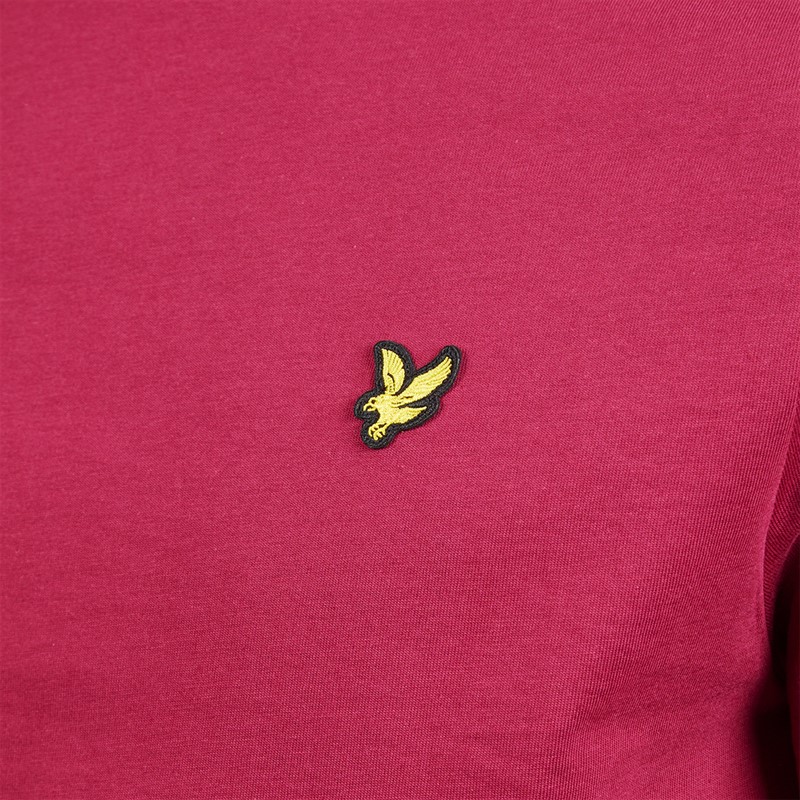 Lyle And Scott Vintage T-shirt en coton mi-lourd Homme Rich Burgundy