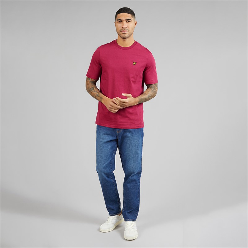 Lyle And Scott Vintage T-shirt en coton mi-lourd Homme Rich Burgundy