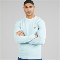 Lyle And Scott Vintage Mens Crew Neck Sweatshirt Opal Blue