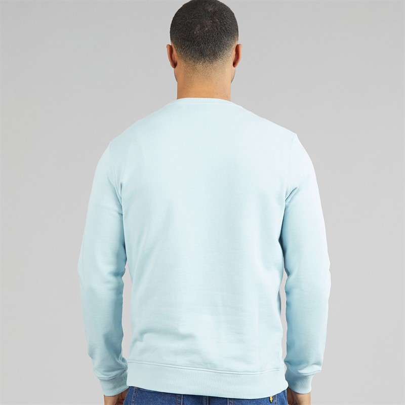 Lyle And Scott Vintage Mens Crew Neck Sweatshirt Opal Blue