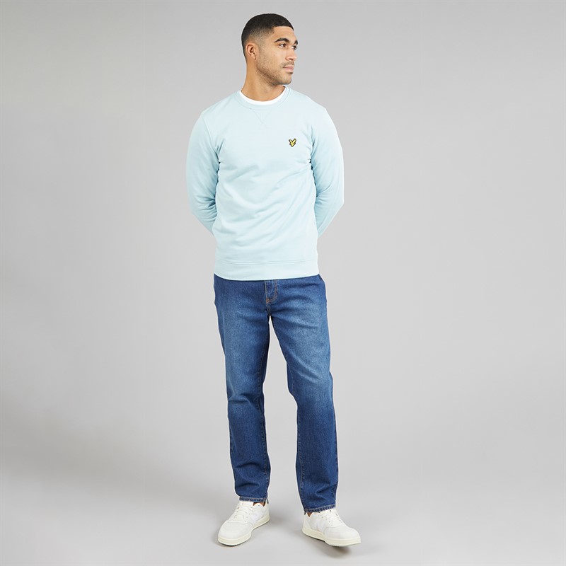 Lyle And Scott Vintage Mens Crew Neck Sweatshirt Opal Blue