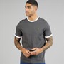 Lyle And Scott Vintage Mens Ringer T-Shirt Gunmetal/White