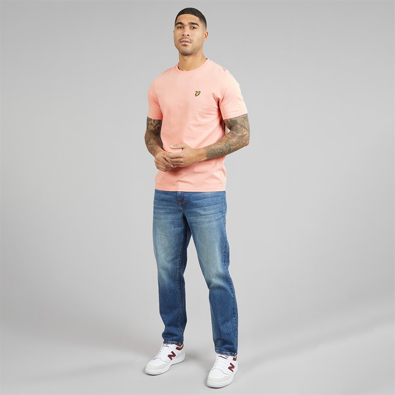 Lyle And Scott Vintage Mens Plain T-Shirt Pink Grapefruit