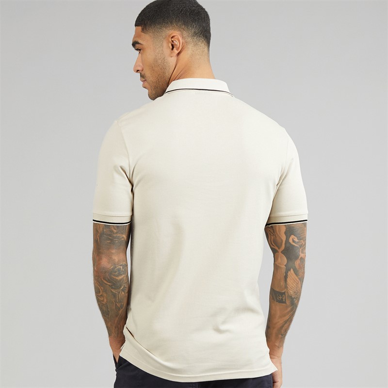 Lyle And Scott Vintage Mens Tipped Polo Shirt Cove/Jet Black