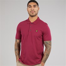 Lyle And Scott Vintage Mens Plain Polo Shirt Rich Burgundy
