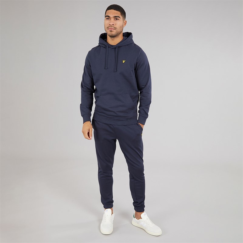 Lyle And Scott Vintage Mens Hoodie Blue Night