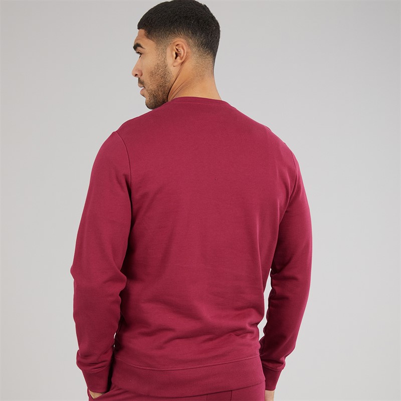 Lyle And Scott Vintage Mens Crew Neck Sweatshirt Rich Burgundy