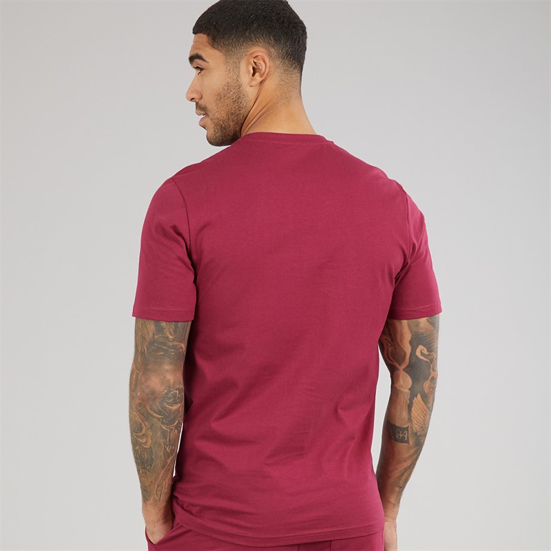 Lyle And Scott Vintage Mens T-Shirt Rich Burgundy