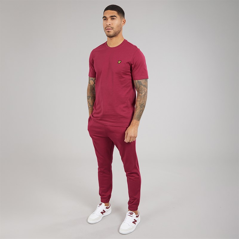 Lyle And Scott Vintage Mens T-Shirt Rich Burgundy