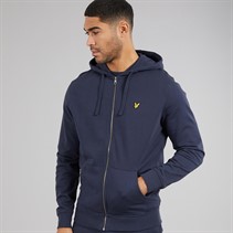 Lyle And Scott Vintage Mens Zip Through Hoodie Blue Night