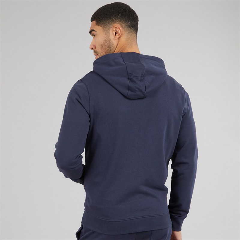 Lyle And Scott Vintage Mens Zip Through Hoodie Blue Night