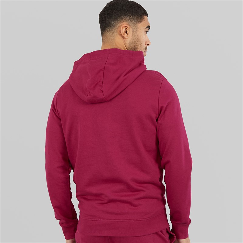 Lyle And Scott Vintage Mens Hoodie Rich Burgundy