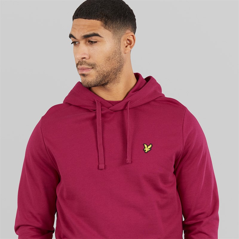 Lyle And Scott Vintage Mens Hoodie Rich Burgundy