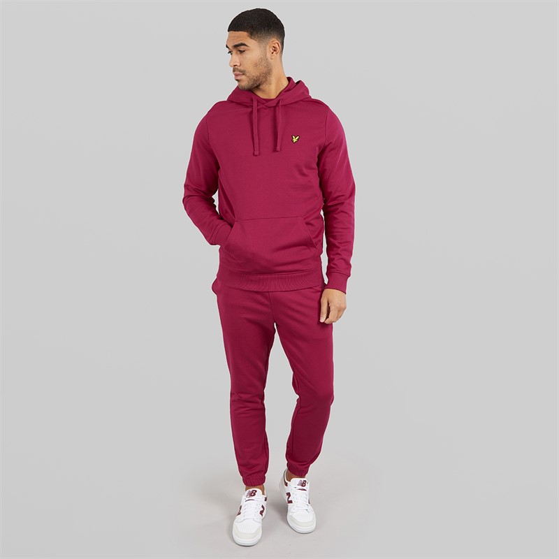 Lyle And Scott Vintage Mens Hoodie Rich Burgundy
