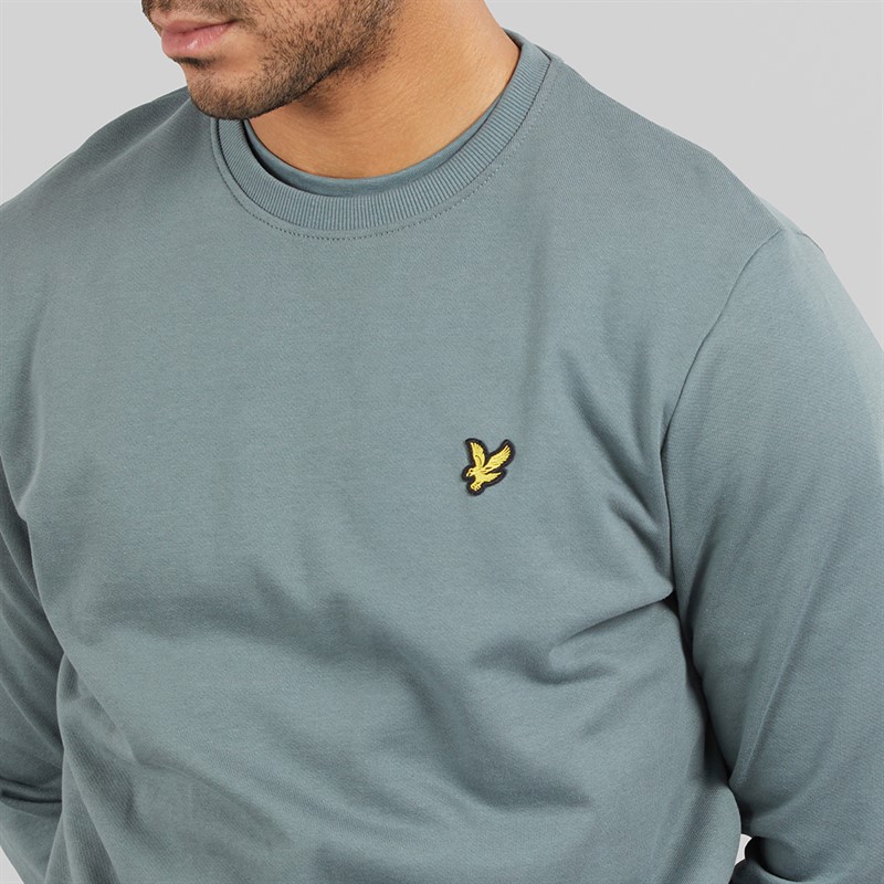 Lyle And Scott Vintage Mens Crew Neck Sweatshirt Green Mercurial