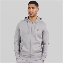 Lyle And Scott Vintage Mens Zip Through Hoodie Gull Grey