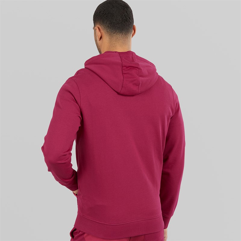 Lyle And Scott Vintage Mens Zip Through Hoodie Rich Burgundy