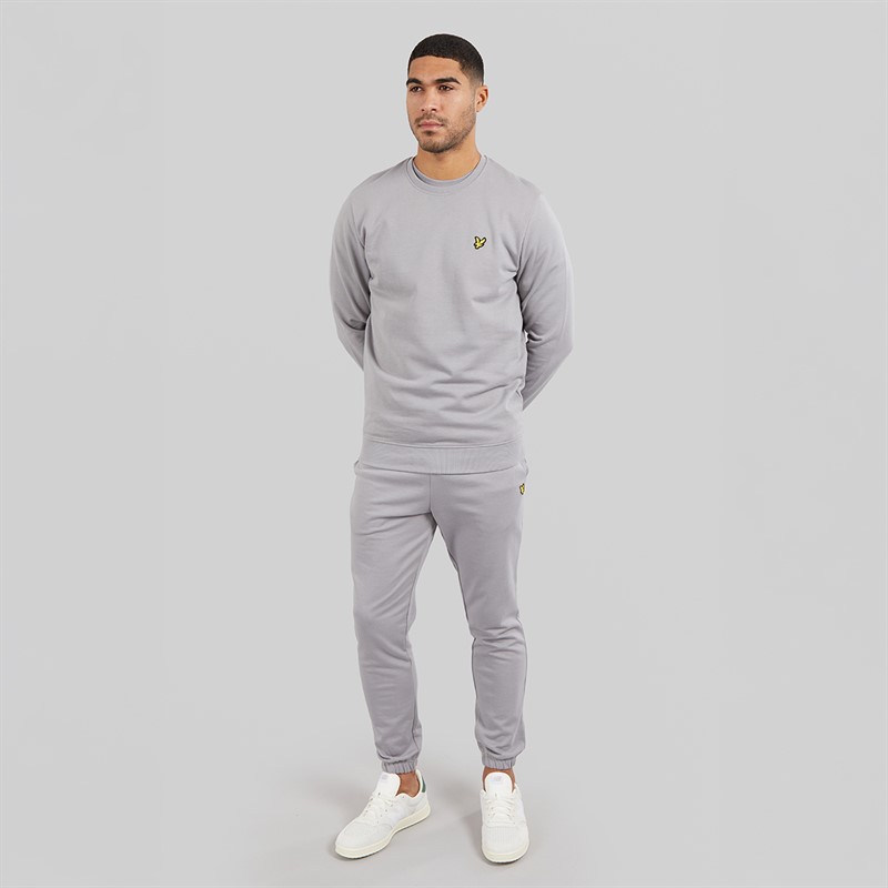 Lyle And Scott Vintage Mens Crew Neck Sweatshirt Gull Grey